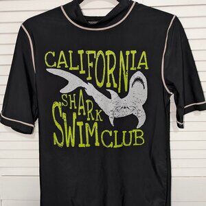 NWOT! Boy's Cherokee Swim Shirt - "California Swim Club" Shark - XL 16-18